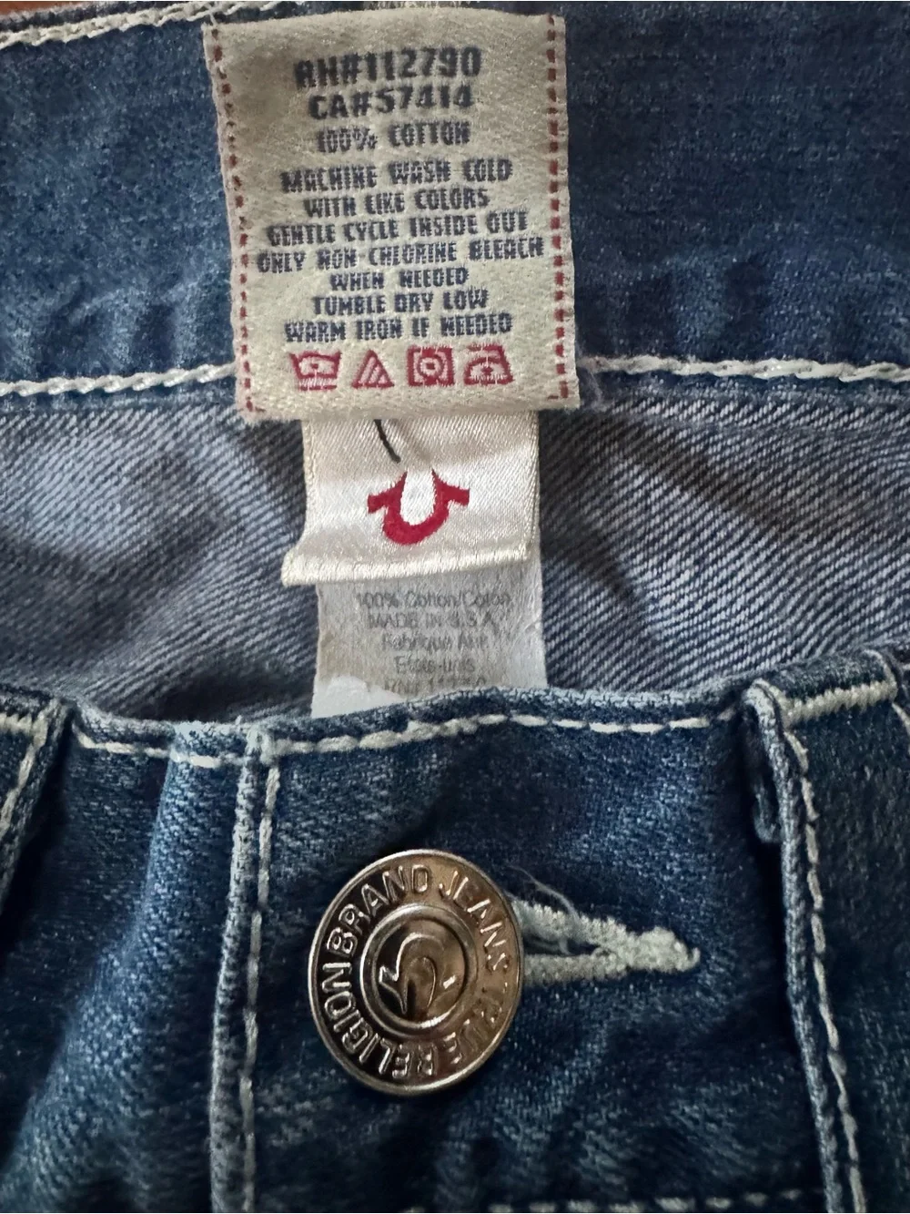 Vintage Joey True Religion Straight Jeans - Indigo Blue Wash